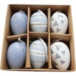 Velikonoční vajíčka k zavěšení, 6 kusů, modrá barva – Zboží Mobilmania