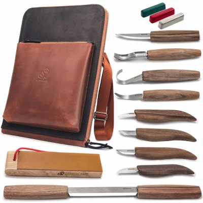 BeaverCraft řezbářská sada Deluxe Large Wood Carving Set With Walnut Handle – Zboží Mobilmania