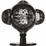 Emos DCPC04 LED dekorativní projektor vločky 3 6W IP44 studená bílá rotující světlo černá – Zbozi.Blesk.cz