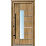 OknaDvereNaMiru.cz Vchodové dveře INOX 2013 zlatý dub 110 x 210 cm – Zboží Mobilmania