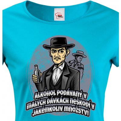 Bezvatriko.cz 1912 Dámské tričko Limonádový Joe Modrá