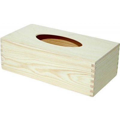 Davona Dřevěná krabička obdélníková na papírové kapesníky 25x13x8 cm