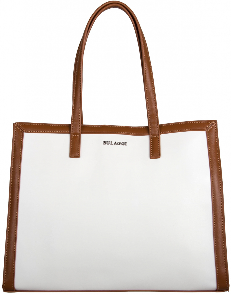 Bulaggi shopper kabelka Cecile bílá/koňaková CECILE-31181- 30 WHITE COGNAC