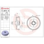 Brzdový buben BREMBO 14.A672.10