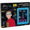 Kreslící tabulka Kidea Psací a kreslící 3D tablet LED s podsvícením