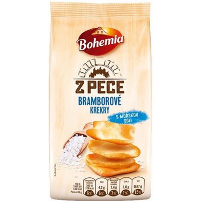 Bohemia Z pece bramborové krekry s mořskou solí 90 g – Zboží Dáma