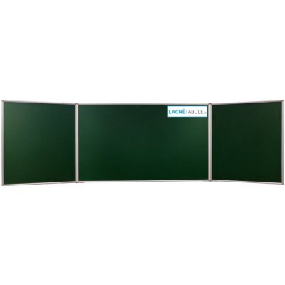MEMO Magnetická školní tabule na psaní křídou - triptych SCHOOL ( 340 x 100 cm ) MTT1710ALZ MTT1710ALZ