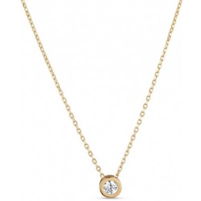Luxur Jemný náhrdelník, žluté zlato se zirkonem 1642358-0-45-1 – Sleviste.cz