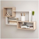 MIRJAN 24 Nástěnná police TRIO 54x87 cm dub sonoma/bílá MJ0076 – Zboží Mobilmania