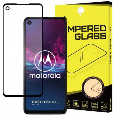 PROTEMIO 3D Tvrzené sklo Motorola One Action černé 16452 – Zboží Mobilmania