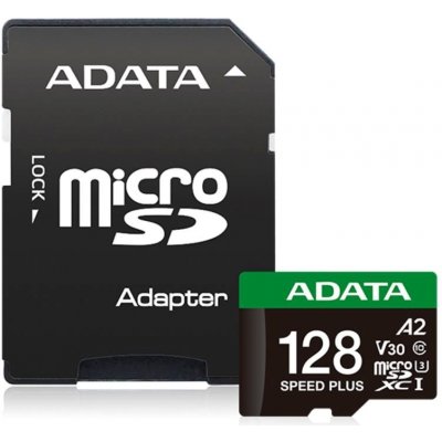 Adata MicroSDXC 128GB Speed Plus UD128GUI3V30A2SP-RA1 – Zbozi.Blesk.cz