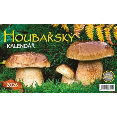 Houbařský stolní 23 x 14 cm 2026 – Zboží Dáma