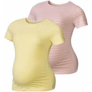 Esmara dámské těhotenské triko 2 kusy žlutá/růžová
