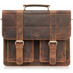 Paolo Peruzzi pánská kožená vintage taška přes rameno hnědá žíhaná – Zboží Dáma