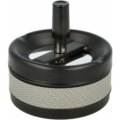 KRCZ Cigaretový popelník kovový otočný Carbon/Grey, 9cm – Zboží Dáma