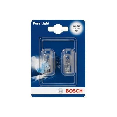  BOSCH W16W (955) Pure Light car light bulbs - 12 V 16 W  W2,1x9,5d - 2 bulbs : Automotive
