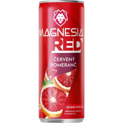 Magnesia Red Minerální voda červený pomeranč plech 24 x 0,33 l – Hledejceny.cz