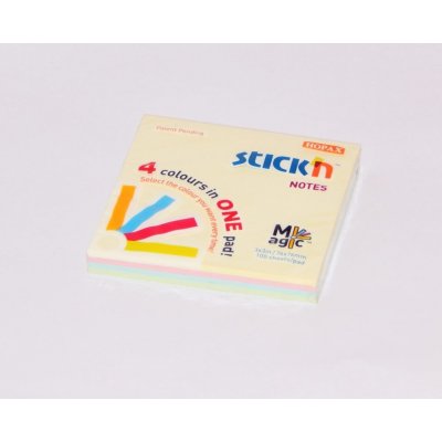 Stick´n Samolepící bloček Magic, 76x76mm, pastel mix, 100 lístků (21574) – Hledejceny.cz