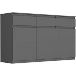 Framire Komoda s policemi a zásuvkami antracit 40 x 120 cm S3 – Hledejceny.cz