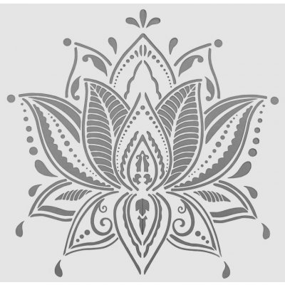 Creatissimo Plastová šablona 30x30cm orientální květina – Sleviste.cz