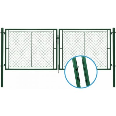 Brána zahradní dvoukřídlá, výška 120 x 360 cm OKO zelená – Hledejceny.cz