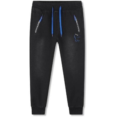 Zateplené kalhoty imitující rifle černá – Sleviste.cz