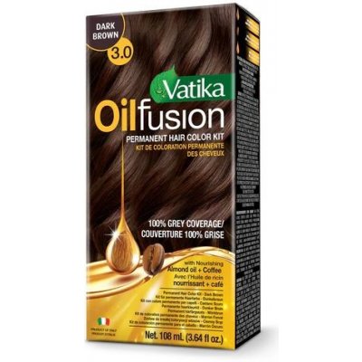 Dabur Vatika Oil fusion dark brown tmavá hnědá 108 ml