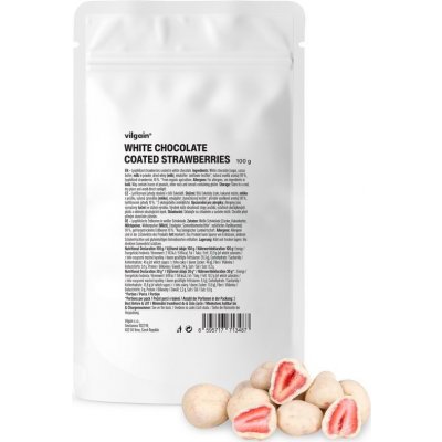 Vilgain Lyofilizované jahody v čokoládě bílá čokoláda 100 g – Zboží Mobilmania