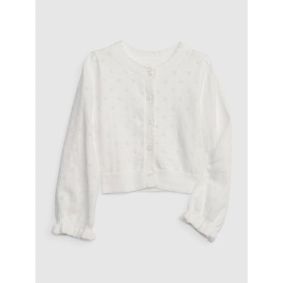 Gap Baby pletený kardigan Bílá – Zboží Dáma