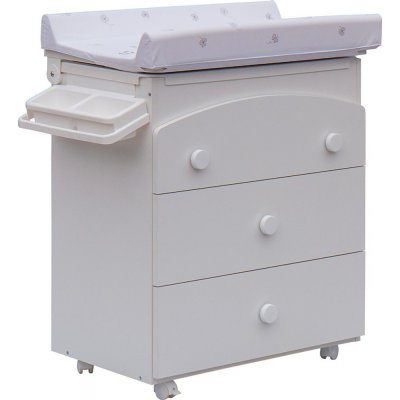 Přebalovací komoda s vaničkou Scarlett Vela - bílá s Přebalovací podložkou Slon - bílá – Hledejceny.cz