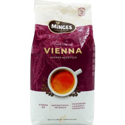 Minges Cafe Káva Creme Kaffehaus zrnková 1 kg – Hledejceny.cz