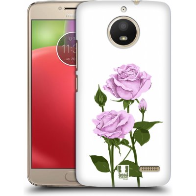 Pouzdro Head CASE Lenovo Moto E4 květina růže růžová