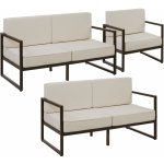 tectake 405819 zahradní sedací souprava comosa pro 5 osob, xxl-polstrování - hnědá/béžová – Zboží Dáma