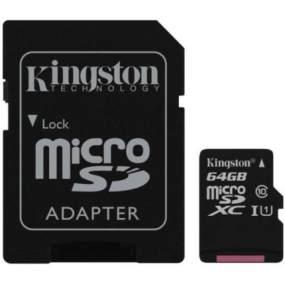 Kingston microSDXC 64 GB UHS-I U1 SDC10G2/64GB – Hledejceny.cz