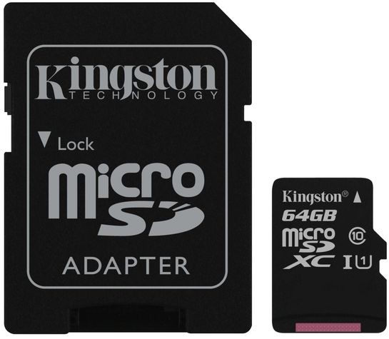 Kingston microSDXC 64 GB UHS-I U1 SDC10G2/64GB