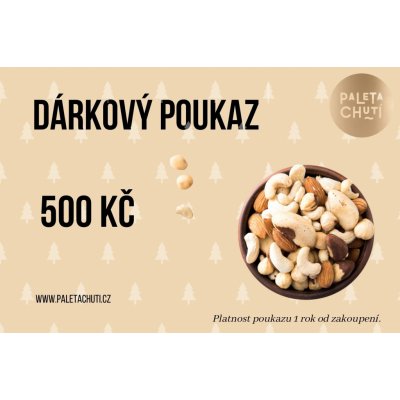 Paleta chutí Vánoční dárkový poukaz 500 Kč – Hledejceny.cz