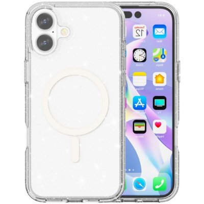 VSECHNONAMOBIL 86882 GLITTER MAGSAFE Ochranný kryt pro Apple iPhone 16 bílý – Zboží Živě