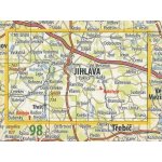 KČT 79 Jihlavsko - nástěnná turistická mapa 90 x 60 cm Varianta: mapa v dřevěném rámu, Provedení: Ticiago černý – Hledejceny.cz