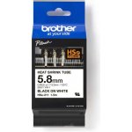 Brother HSE-211E, bužírka bílá / černá 5,2 mm – Zboží Dáma