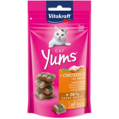 Vitakraft Cat Yums Kuře & kočičí tráva 40 g – Sleviste.cz