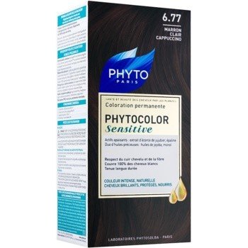 Phyto Color Sensitive permanentní barva na vlasy 6.77 Light Brown Cappuccino