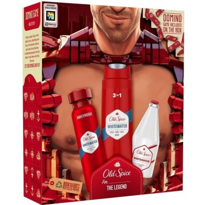 Old Spice Whitewater sada deodorant 150 ml + sprchový gel 3v1 250 ml + voda po holení 100 ml + domino – Hledejceny.cz