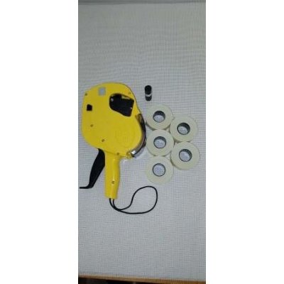 Dvouřádkové etiketovací kleště MOTEX MX 2616 ACE Y - STARTOVACÍ SADA KOMPLETNÍ / 1x kleště + 5x etiketa 25x16 + 1x náhradní barvící váleček / – Zboží Živě