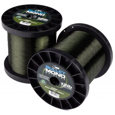 Kevin Nash Bullet Mono Bulk Spool Green 3000 m 0,37 mm 15 lbs – Zbozi.Blesk.cz