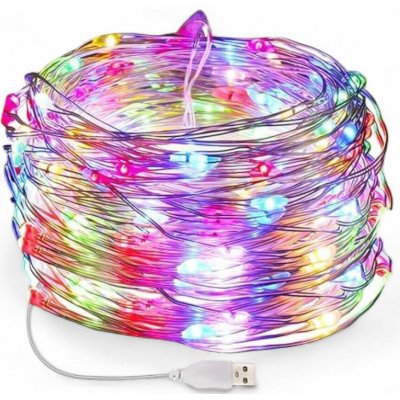 senzanakupy Venkovní mikro řetěz 5 m 50LED s časovačem barevný – Sleviste.cz