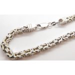 Klenoty Budín mohutný pánský stříbrný rhodiovaný řetěz královská vazba 030364400024 – Zboží Dáma