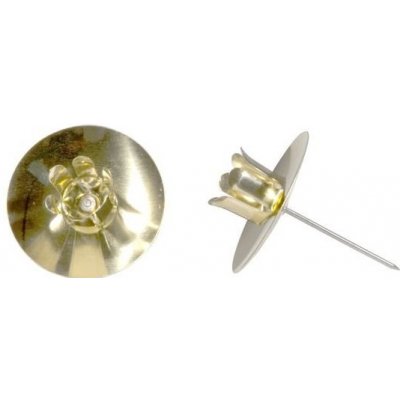 Emocio Svícen kovový na stromkovou svíčku se zápichem zlatý 5 cm 1 kus – Zboží Dáma