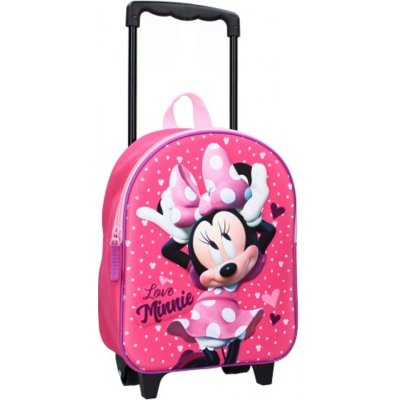 Vadobag batoh na kolečkách Minnie Mouse Love růžový