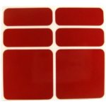 Shaman racing samolepky reflexní ShamanRacing set 6 ks červené – Hledejceny.cz