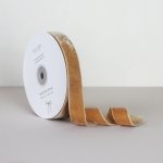 Bella Rose Sametová stuha 2 cm – Camel (10 m), hnědá barva, textil – Zboží Dáma